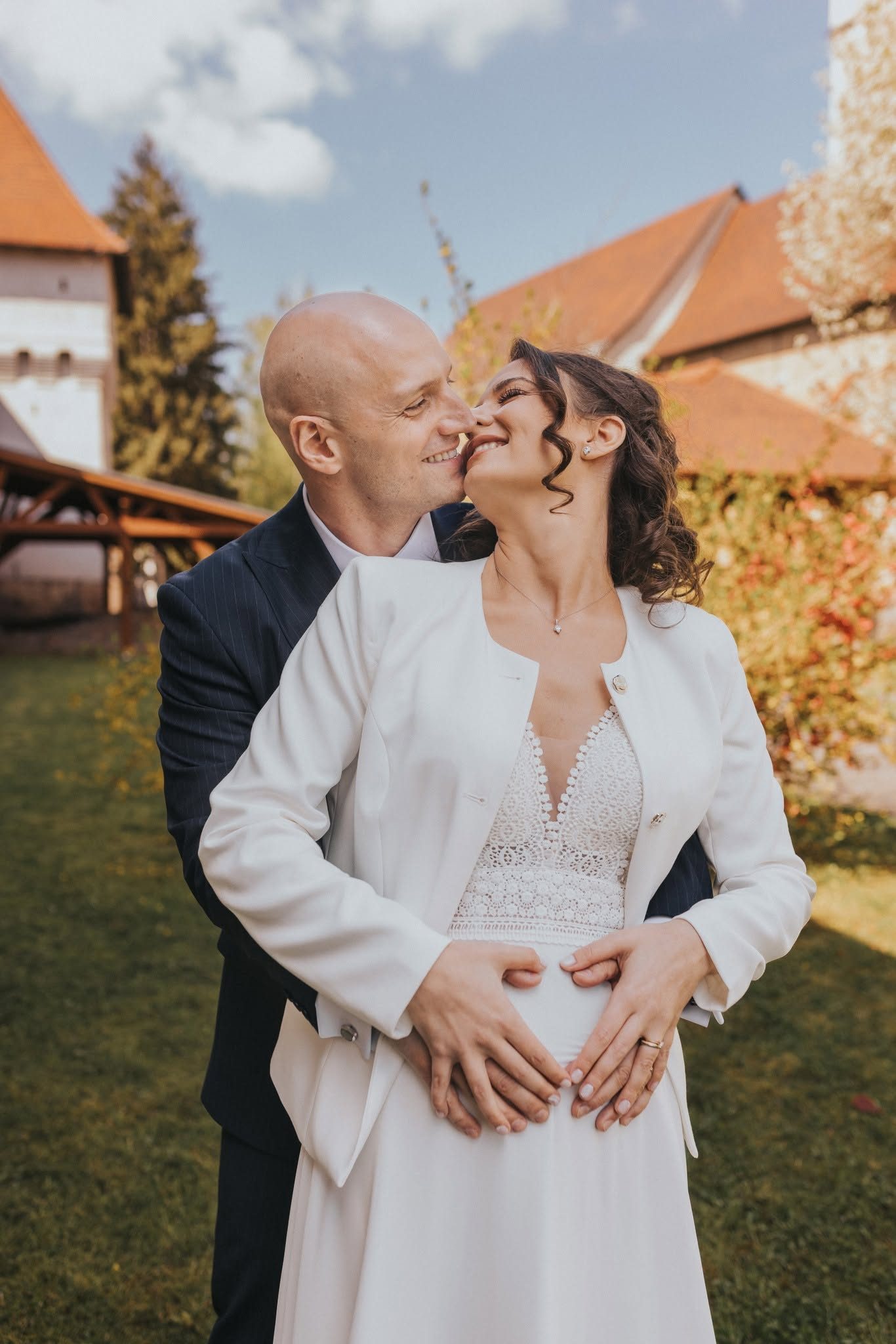Csók a vízesés előtt, az esküvői fotózáson